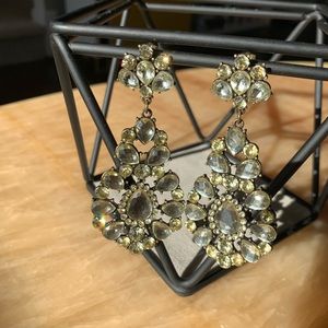 Yellow/green Jeweled Earrings